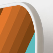 Sport Desert Teal Stripes with Name Pickleball Schläger (Linke Seite)