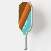 Sport Desert Teal Stripes with Name Pickleball Schläger (Links)