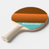 Sport Desert Teal Stripes with Name Tischtennis Schläger (Vorderseite)