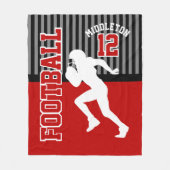 🏈 Sport - Dunkelrot Fleecedecke (Vorderseite)