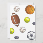 Sport Einladung für alle Star Baby Dusche (Rückseite)