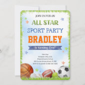 Sport - Einladungen zum Geburtstag (Vorderseite)