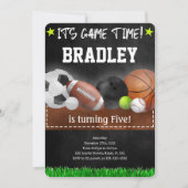 Sport - Einladungen zum Geburtstag (Vorderseite)