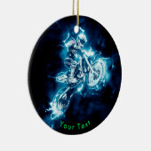 SPORT elektrische blaue Motocross-Aufregung Keramik Ornament (Rechts)