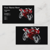 Sport-Fahrrad, das Motorrad läuft Visitenkarte (Vorne/Hinten)