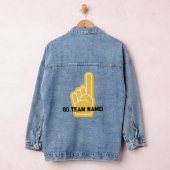 Sport Fan Finger Go Team Name! Team Spirit Fun Jeansjacke (Hangar)