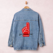 Sport Fan Finger Go Team Name! Team Spirit Fun Jeansjacke (Hangar)