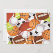 SPORT-FAN-GEBURTSTAGS-EINLADUNG EINLADUNG (Rückseite)