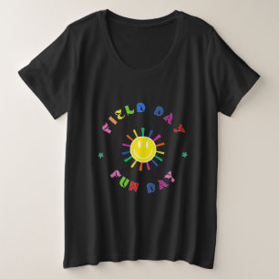 Sport Feldtag Rot-grüne gelbe Farbe Team Große Größe T-Shirt