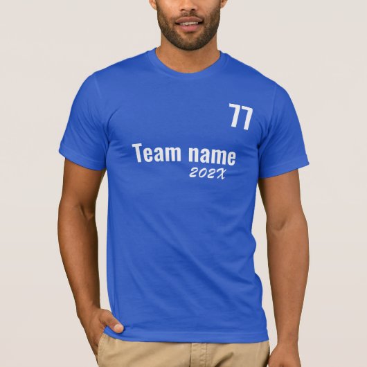 Sport Field Day Blue Team Chef Stand Squad T-Shirt (Vorderseite)