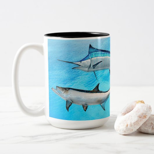 Sport Fisherman Offshore Deep Sea Fish Tasse (Mit Donut)