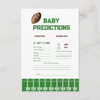 Sport Foot baby prediction Baby Shower game Card Hinweiskarte