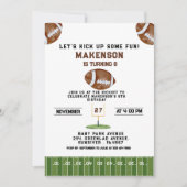 Sport Football  Second Birthday 8th year Down Einladung (Vorderseite)