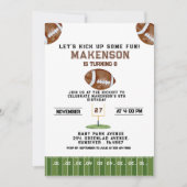 Sport Football  Second Birthday 8th year Down Einladung (Vorderseite)