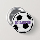 Sport Fußball Ball Go Team Name Schule Geist Button (Vorne & Hinten)