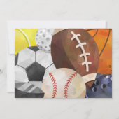 Sport-Geburtstag Einladung (Rückseite)