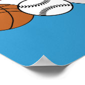 Sport Geburtstagsparty Banner Poster (Ecke)