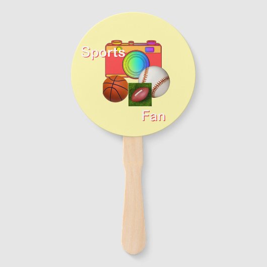 Sport Gelber Handfächer (Vorderseite)