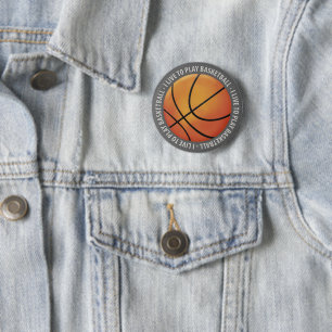Sport-Geschenke des Basketball-fanatische Button