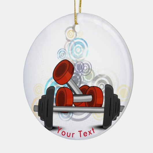 SPORT Gewichts-Hebezeug Keramik Ornament (Links)