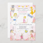 Sport Girl Birthday Einladung (Vorne/Hinten)