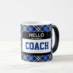 Sport Hallo Mein Name ist COACH Nametag Blue Karie Verwandlungstasse