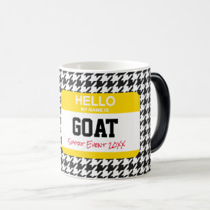 Sport Hallo mein Name ist GOAT Hahnentrittmuster J Verwandlungstasse