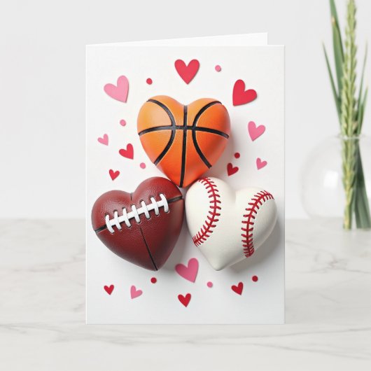 Sport Herzen Liebe Karte (Vorderseite)
