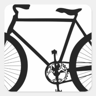 Sport Hobby Fun Ride Bicycle Destination Quadratischer Aufkleber
