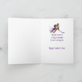 Sport Hockey Happy Father's Day Karte (Innenseite)