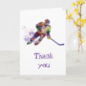 Sport Hockey Vielen Dank Karte (Gelbe Blume)