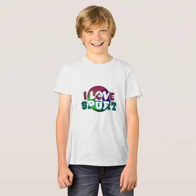 Sport I Liebe Tri-Blend Shirt (Vorderseite voll)