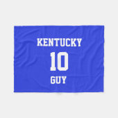 Sport Ihr eigenes Pfalz Blau Fleecedecke (Vorderseite (Horizontal))