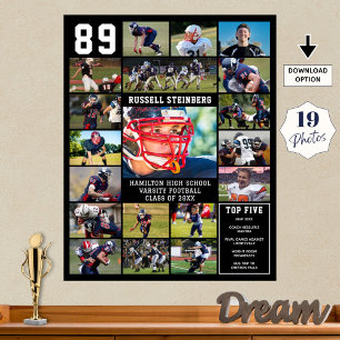Sport in der Hochschule Senior 19 Foto Collage Top Poster
