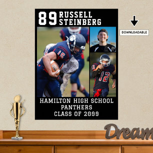 Sport in der Hochschule Senior 3 Foto Collage Grad Poster