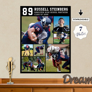 Sport in der Hochschule Senior 7 Foto Collage Grad Poster