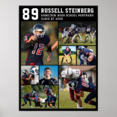 Sport in der Hochschule Senior 8 Foto Collage Grad Poster (Vorne)