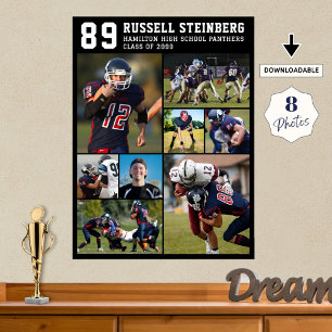 Sport in der Hochschule Senior 8 Foto Collage Grad Poster