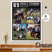 Sport in der Hochschule Senior 8 Foto Collage Grad Poster