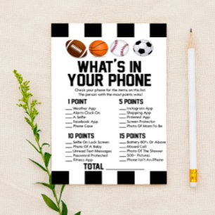 Sport in Ihrem Telefon Baby Duschgel Spiel Briefpapier