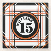 Sport Inspiriert Orange & Black Glasuntersetzer (Vorderseite)