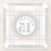 Sport Inspiriert Orange & Black Glasuntersetzer (Rückseite)