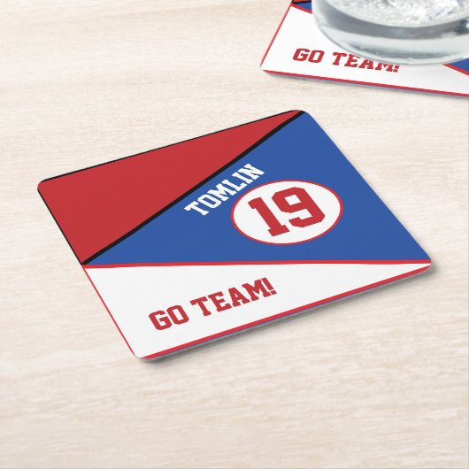 Sport Inspiriert Red & Blue Paper Untersetzer (angewinkelt)