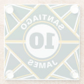 Sport Inspirierter Untersetzer aus Grün und Gelb (Rückseite)