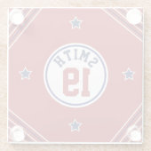 Sport Inspirierter Untersetzer aus Rot und Blau (Rückseite)