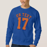 Sport-Jersey-Entwurf der Königsblau-u. Sweatshirt<br><div class="desc">Sport-Jersey-Entwurf der Königsblau-u. Orangen-Erwachsen-| • Das Jersey-Sweatshirt der Männer</div>