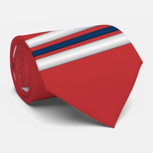 Sport Jersey Nummer Red White Blue Team Farben Krawatte (Gerollt)