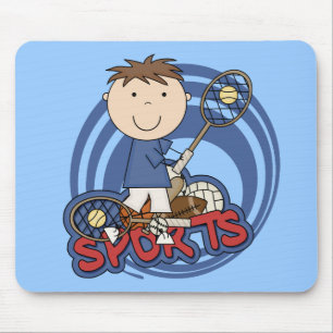 Sport-Jungen-Tennis-T - Shirts und Geschenke Mousepad