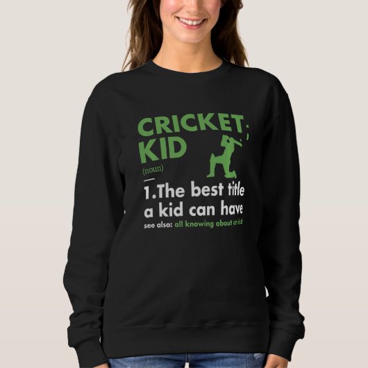 Sport Kid Definition Cricket Premium Sweatshirt (Vorderseite)