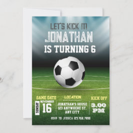 Sport Kinder Fußball Geburtstag Einladung